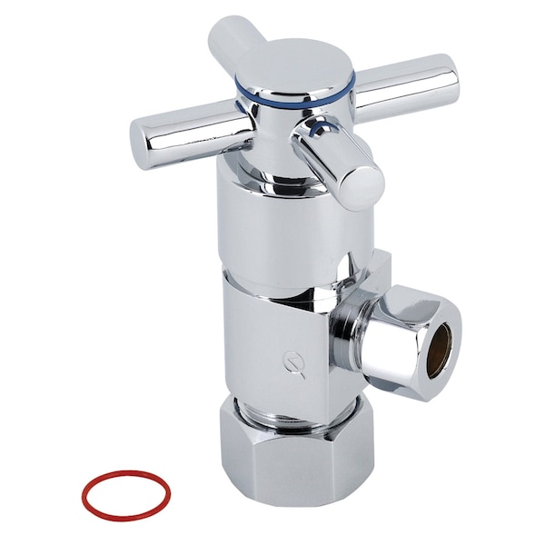Concord 5/8 in x 3/8 in OD Anti-Seize Quarter Turn Ceramic Hardisc Cartridge Angle Stop, Chrome